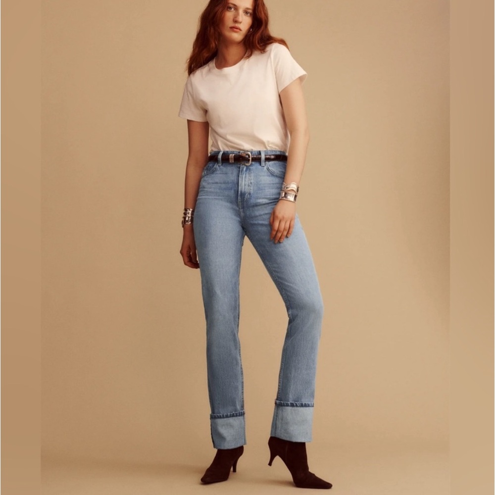 NEW Reformation Banyan High Rise Straight Jeans SZ 24